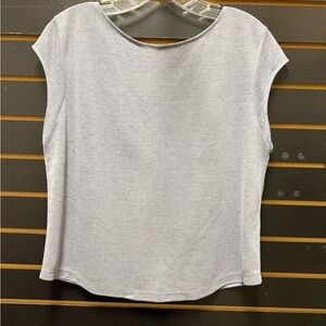 Tildon Blue Gray Modal Blend Cap Sleeve Top Womens M Soft Stretch